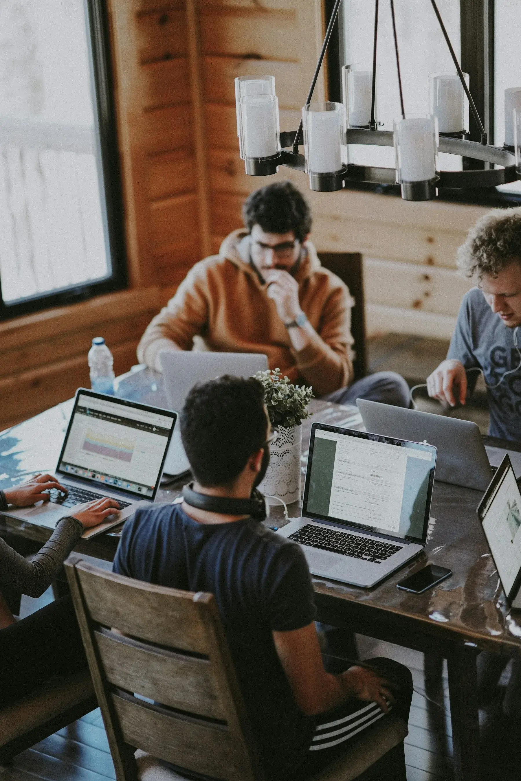 A team collaborating on a new project