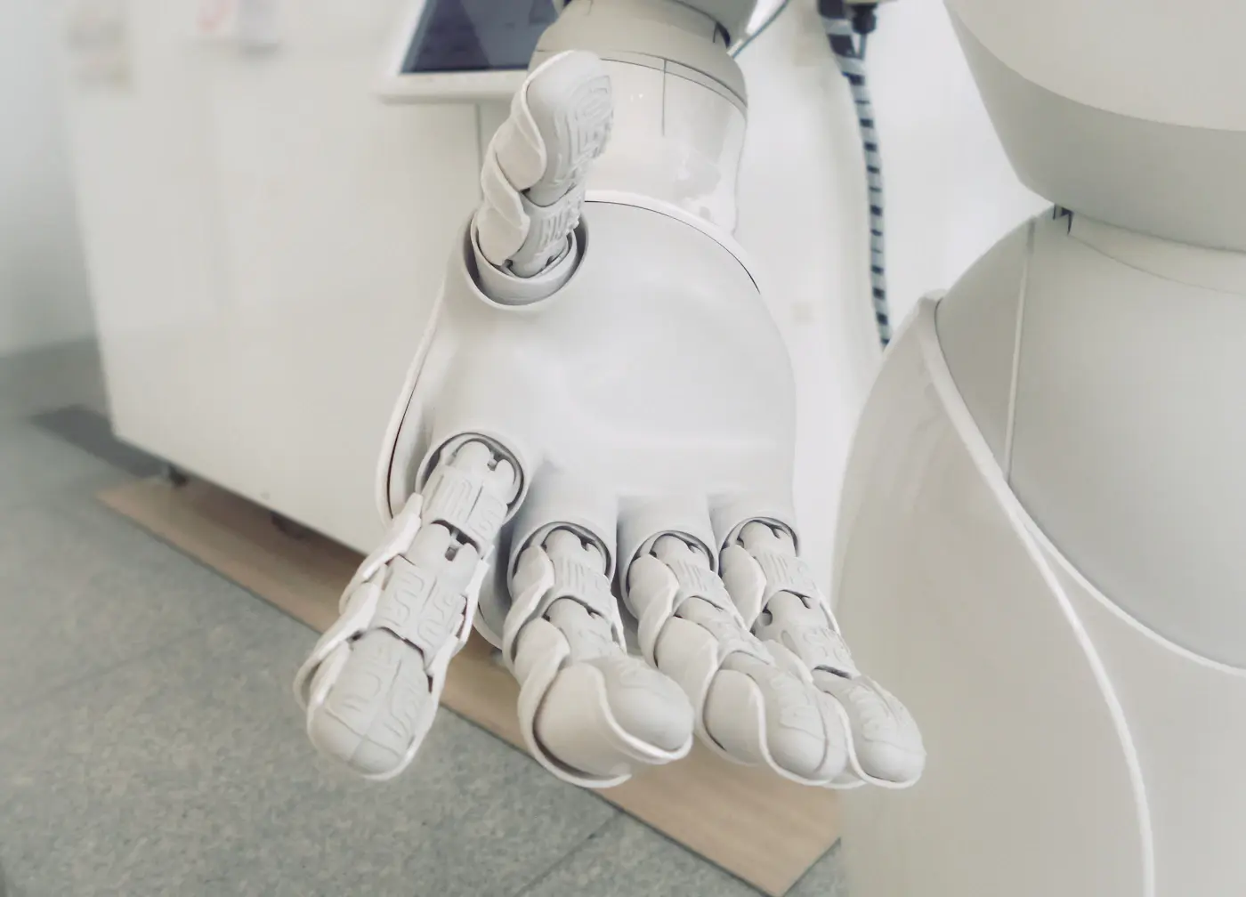 A service robot representing automated customer assistance